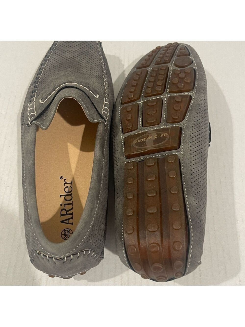 Men’s Arider Grey Suede Loafers Size 8.5 US! - Picture 9 of 10